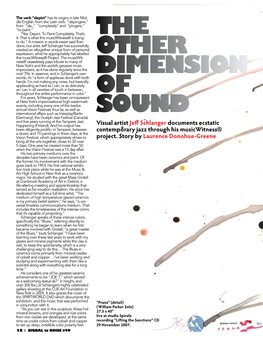 The Other Dimension of Sound