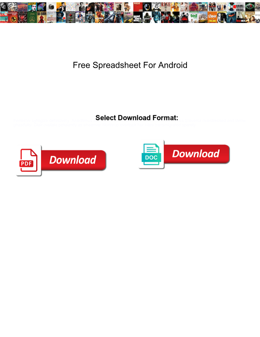 Free Spreadsheet for Android