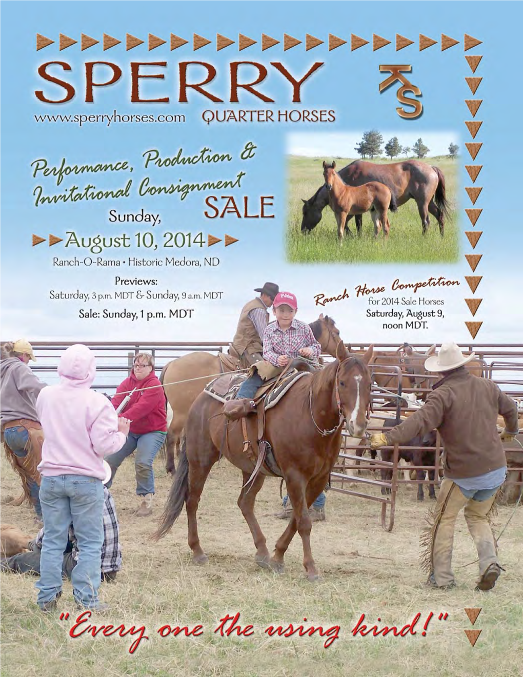 Sperry Quarter Horses Performance, Production and Contact Sperry Horses to Make Arrangements