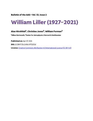 William Liller (1927–2021)