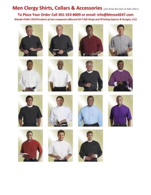 Men Clergy Shirts, Collars & Accessories