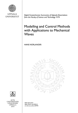 Modelling and Control Methods with Applications to Mechanical Waves