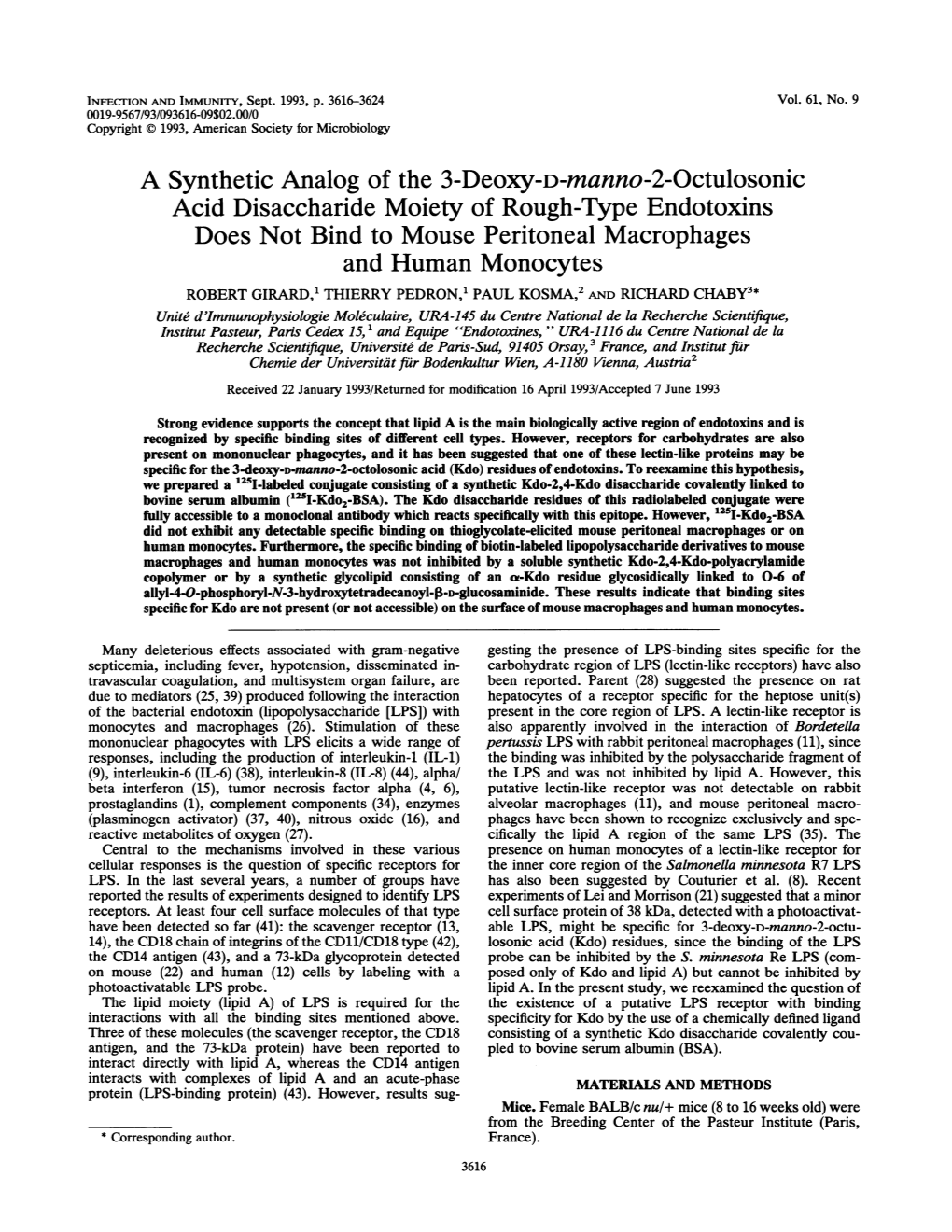 A Synthetic Analog of the 3-Deoxy-D-Manno-2-Octulosonic