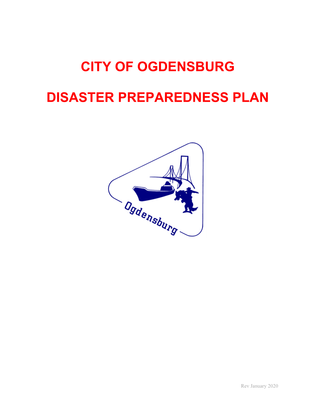 City of Ogdensburg Disaster Preparedness Plan