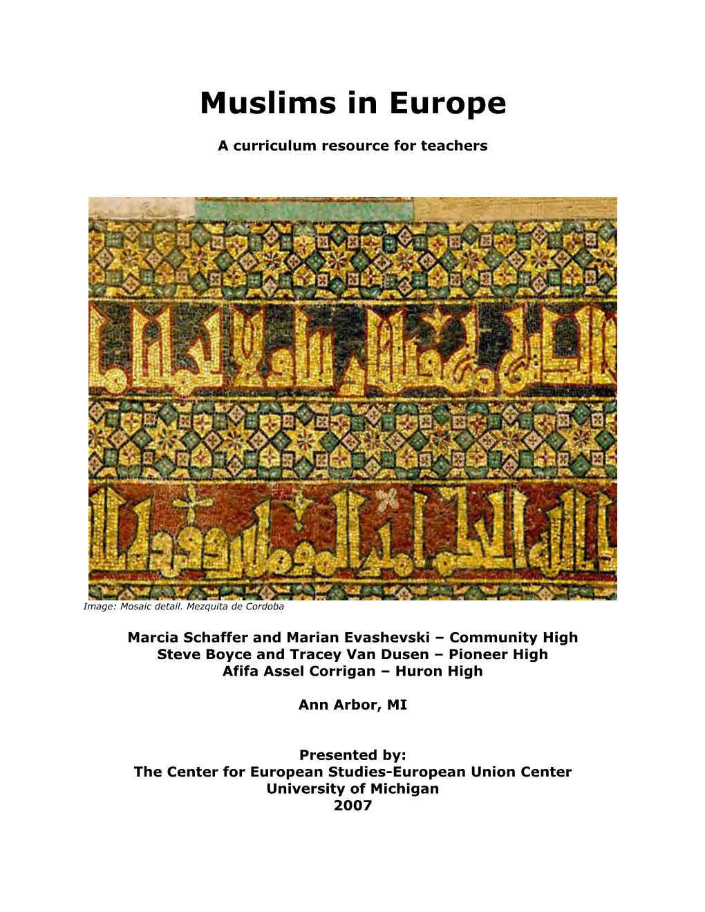 Muslims in Europe