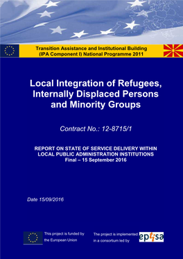 Local Integration of Refugees, Internally Displaced Persons and Minority Groups