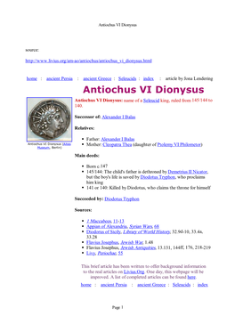 Antiochus VI Dionysus