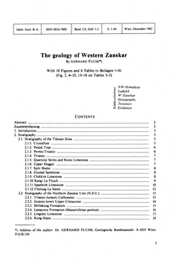 The Geology of Western Zanskar by GERHARD FUCHS*)