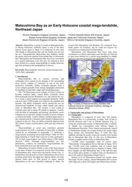 Matsushima Bay As an Early Holocene Coastal Mega-Landslide, Northeast Japan