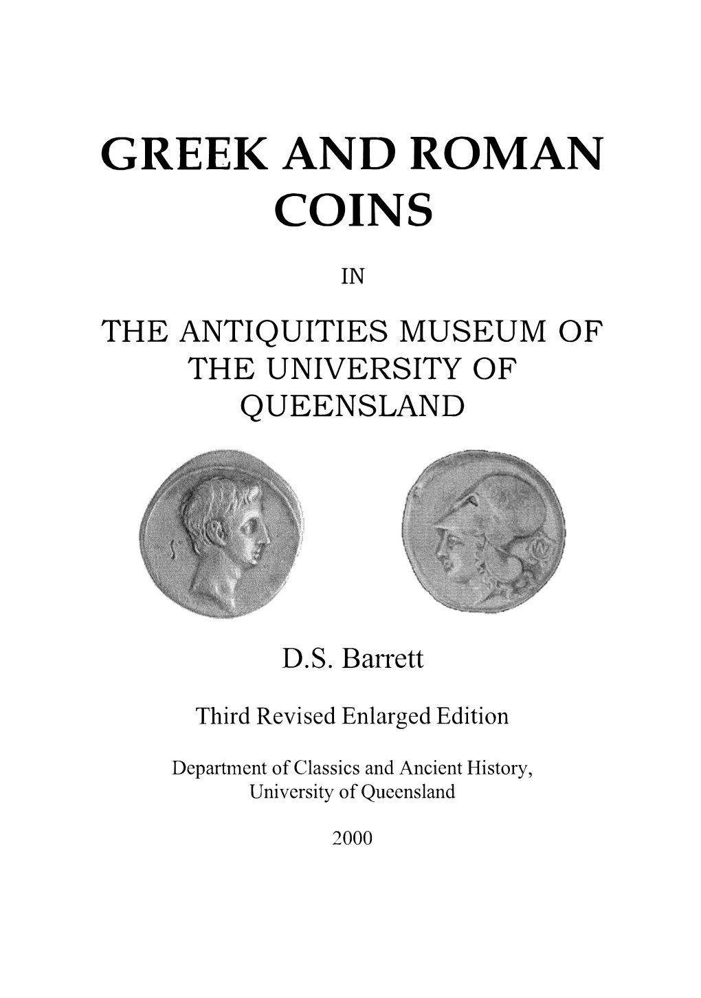 Greek and Roman Coins