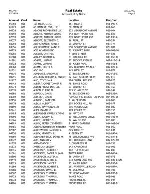Real Estate 09/22/2010 03:24 PM Account List by Name Page 1