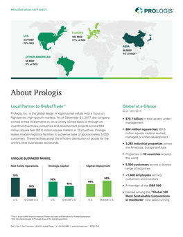 Prologis Media Fact Sheet