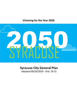Syracuse City General Plan Adopted 09/10/2019 - Ord