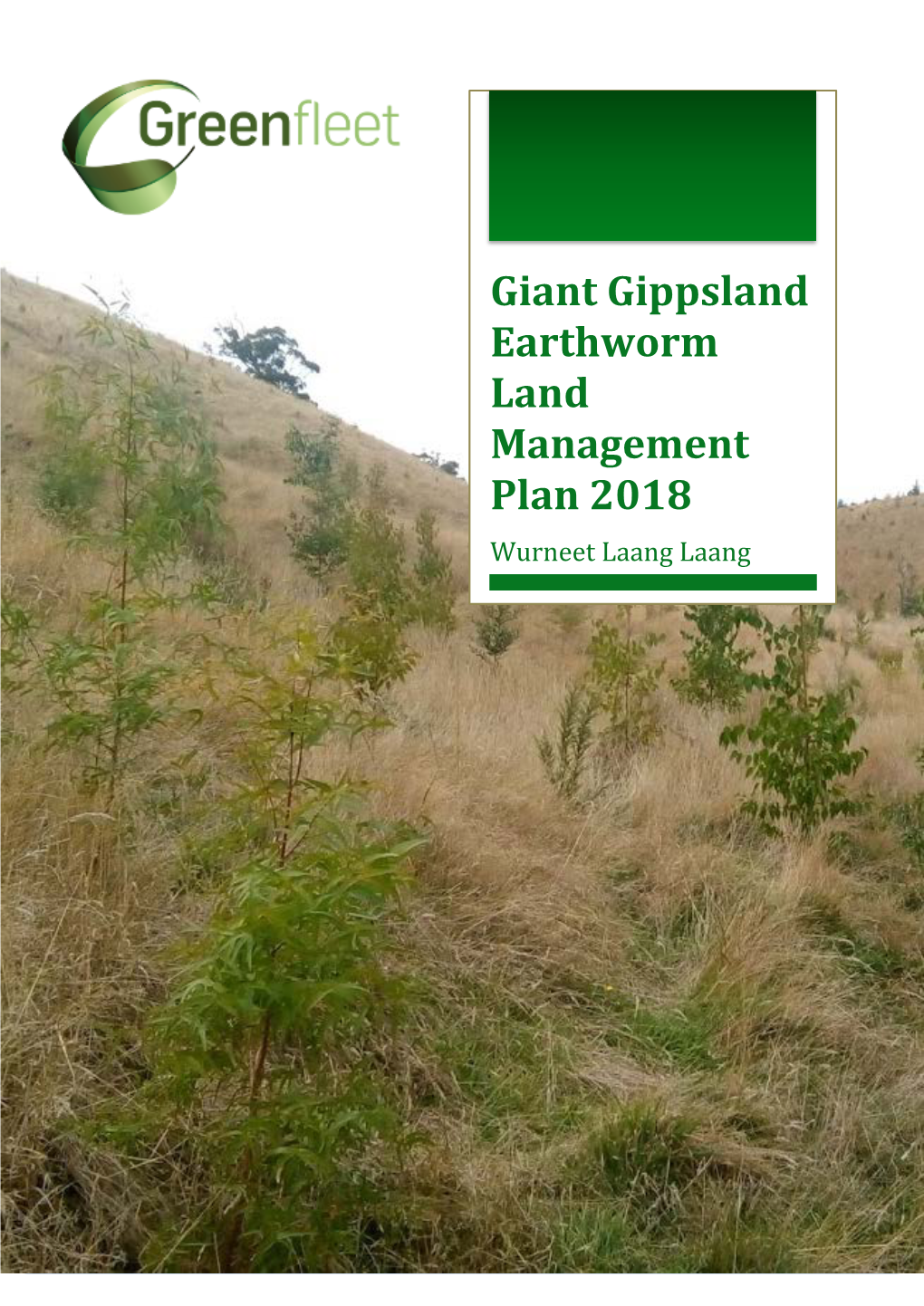 Giant Gippsland Earthworm Land Management Plan 2018 Wurneet Laang Laang