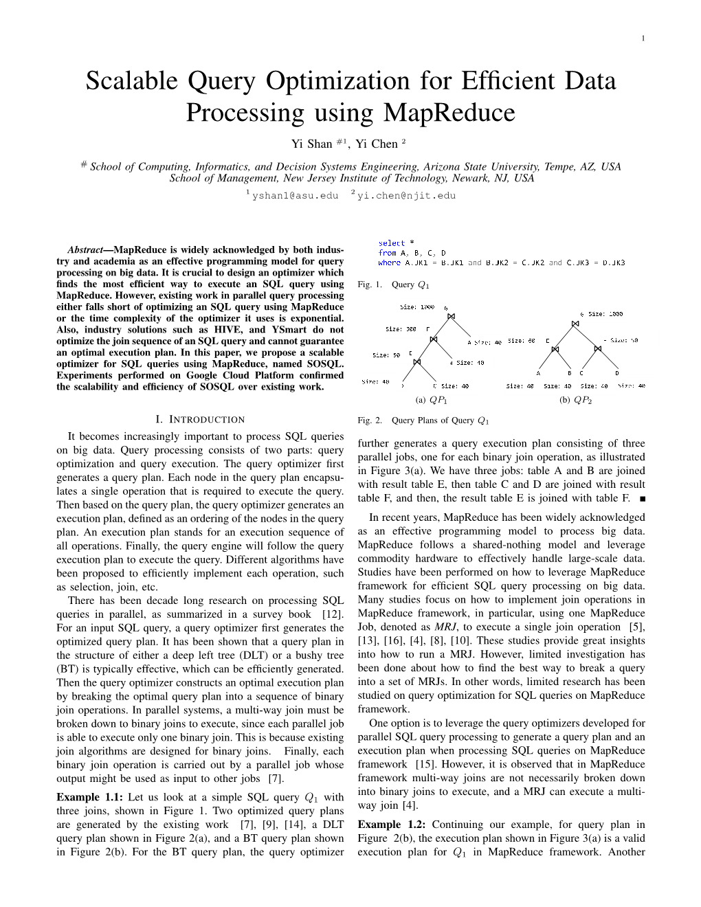 Scalable Query Optimization for Efficient Data Processing Using