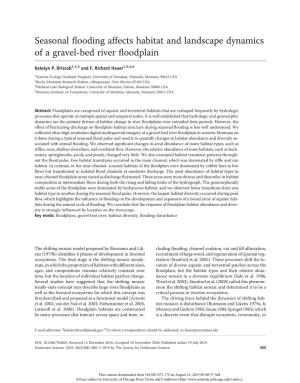 Seasonal Flooding Affects Habitat and Landscape Dynamics of a Gravel