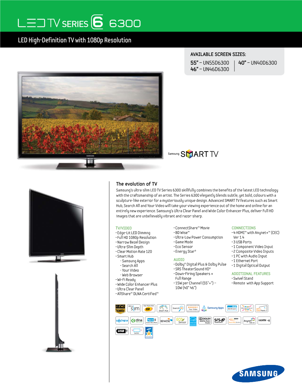 LED High-Definition TV with 1080P Resolution