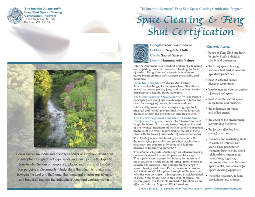 Space Clearing & Feng Shui Certification