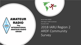 2018 IARU Region 2 ARDF Community Survey English