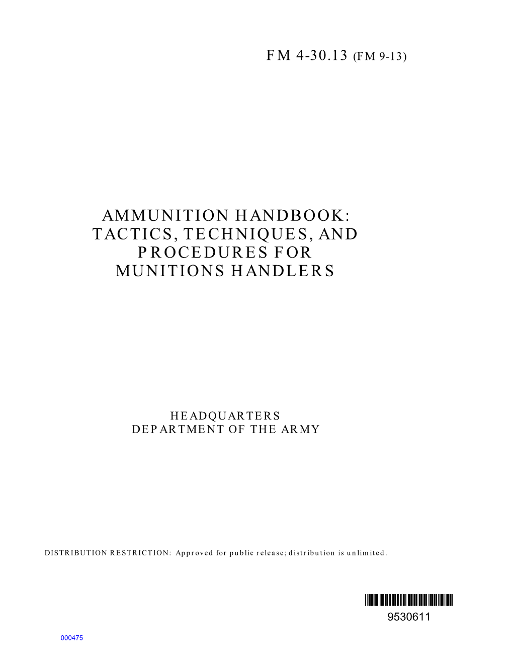 Ammunition Handbook: Tactics, Techniques, and Procedures for Munitions Handlers