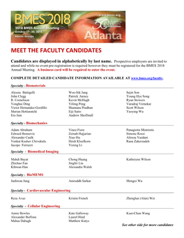 Meet the Faculty Candidates