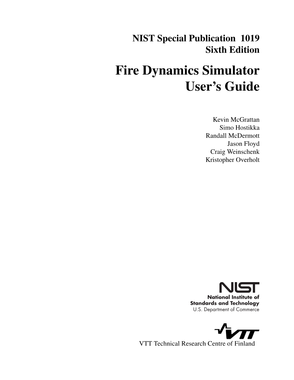 Fire Dynamics Simulator User's Guide