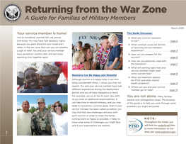 Returning from the War Zone a Guide for Families of Military Members