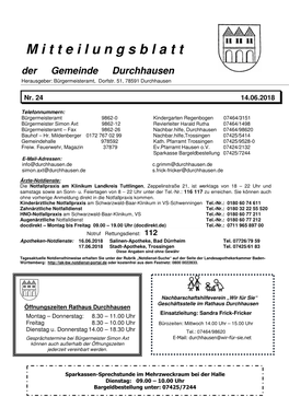 M Itteilungsblatt