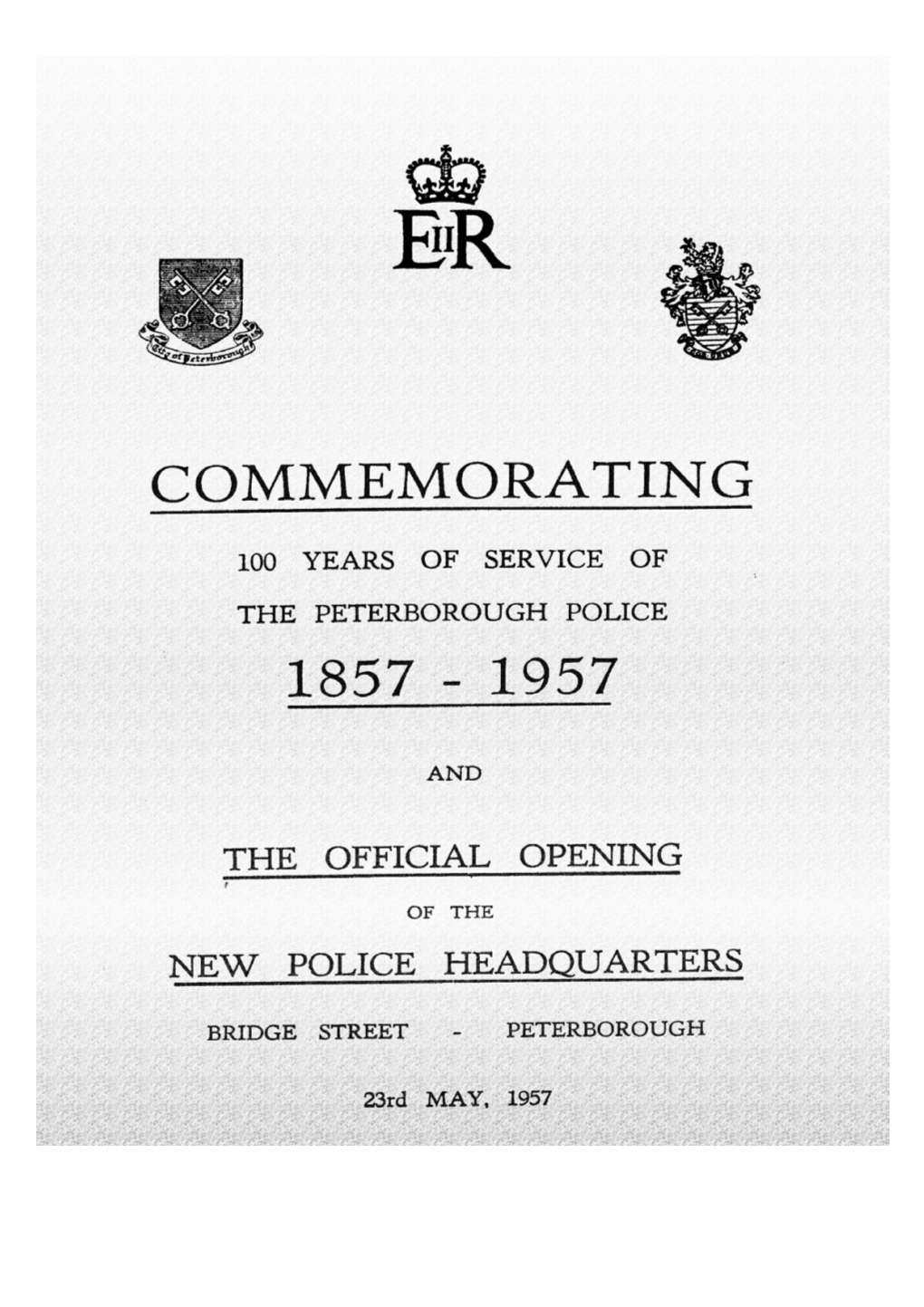 The Peterborough Combined Police Authority April. 1957