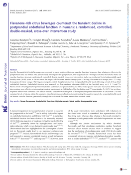 Flavanone-Rich Citrus Beverages Counteract the Transient Decline In