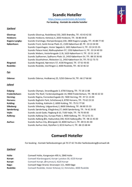 Scandic Hoteller Comwell Hoteller