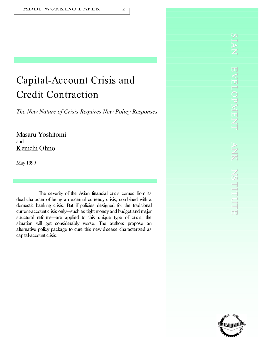 Capital-Account Crisis and Credit Contraction
