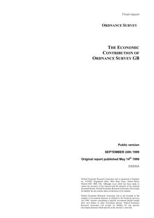 The Economic Contribution of Ordnance Survey Gb