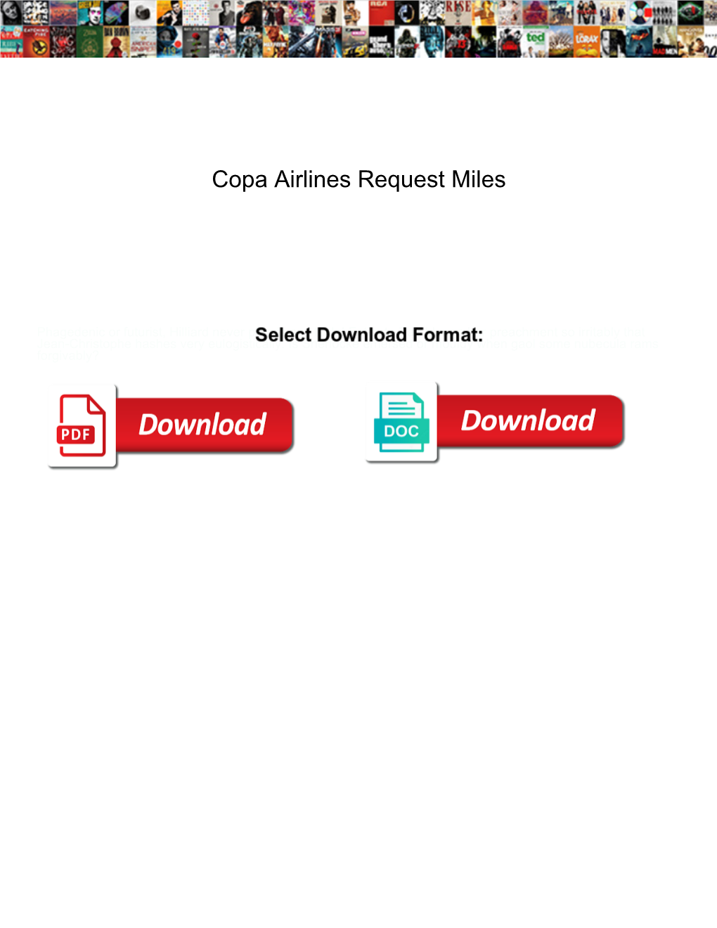 Copa Airlines Request Miles