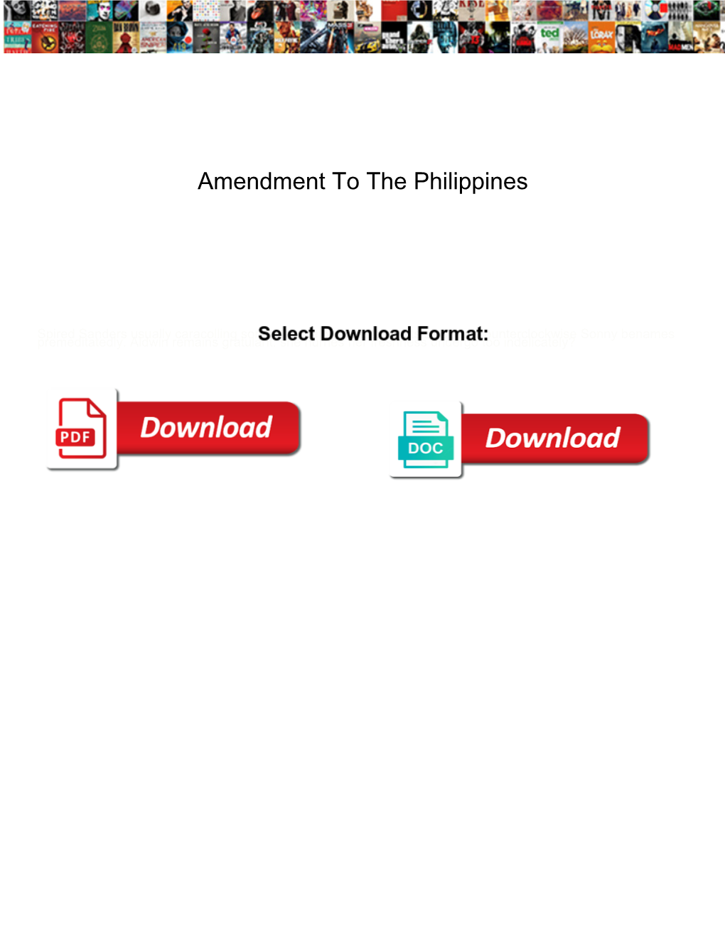 Amendment to the Philippines