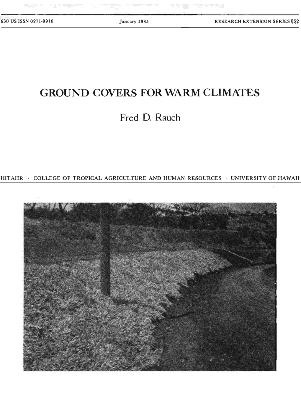 Ground Covers Forwarm Climates