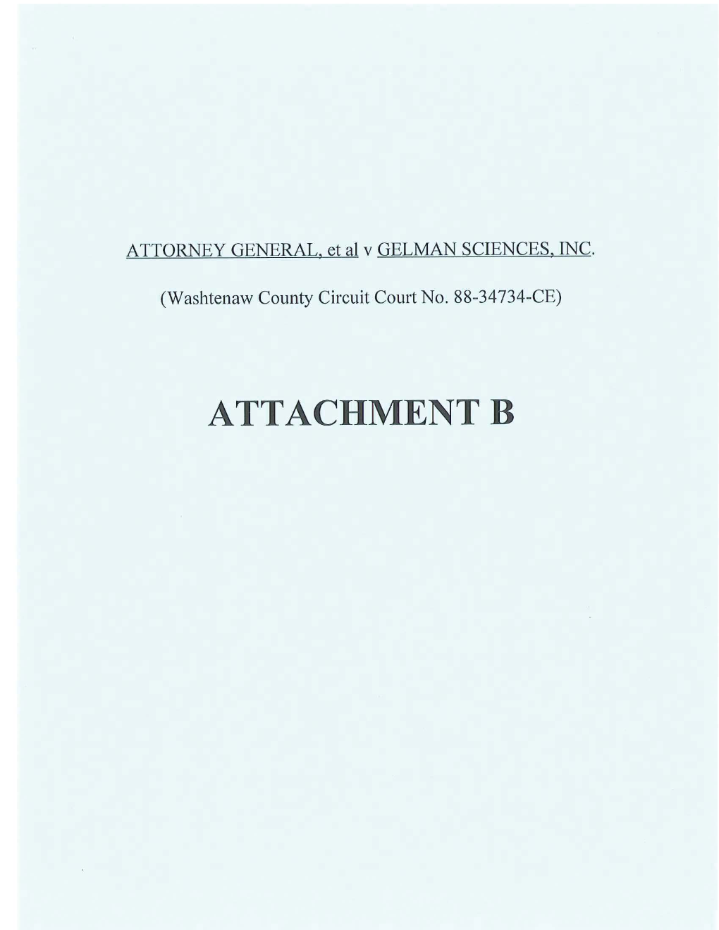 Attachment B