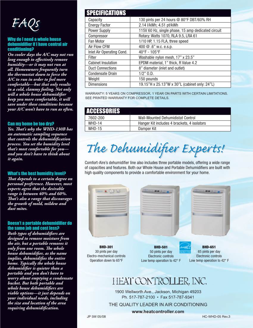 The Dehumidifier Experts! It Again