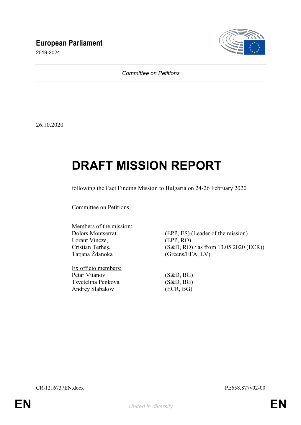 En En Draft Mission Report