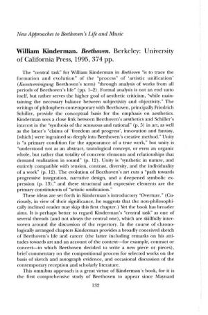 William Kinderman. Beethoven. Berkeley: University of California Press, 1995, 374 Pp