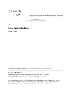 Doing Equity in Bankruptcy