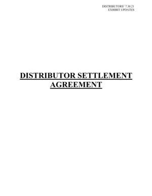 Distributor Settlement Agreement