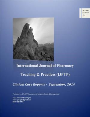 International Journal of Pharmacy Teaching & Practices (IJPTP)