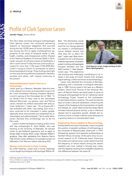 Profile of Clark Spencer Larsen PROFILE