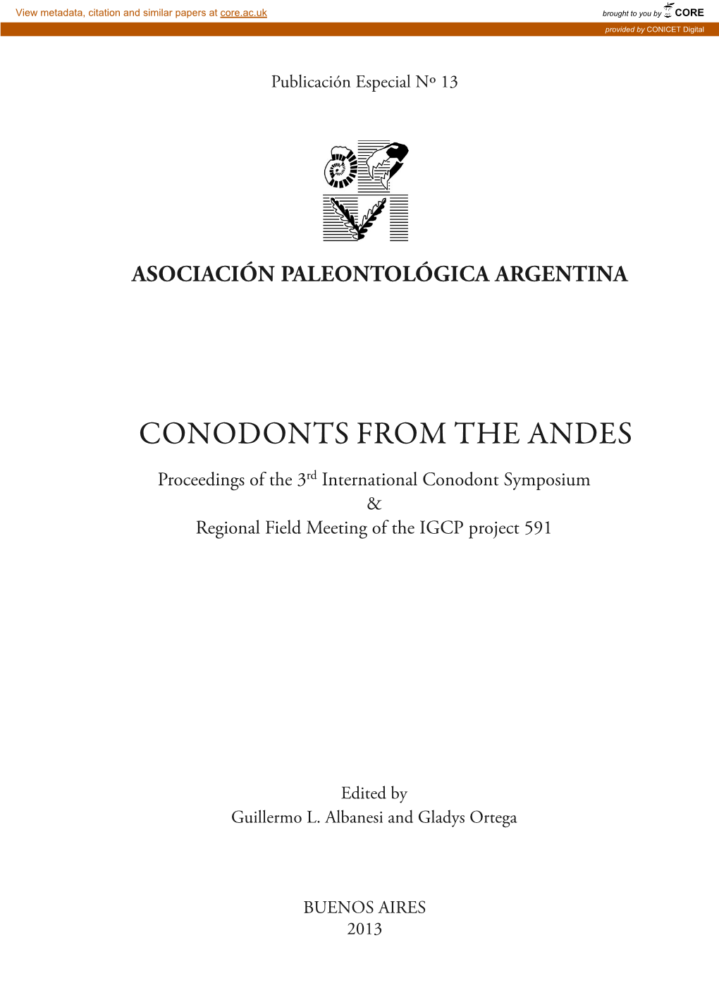 Conodonts from the Andes