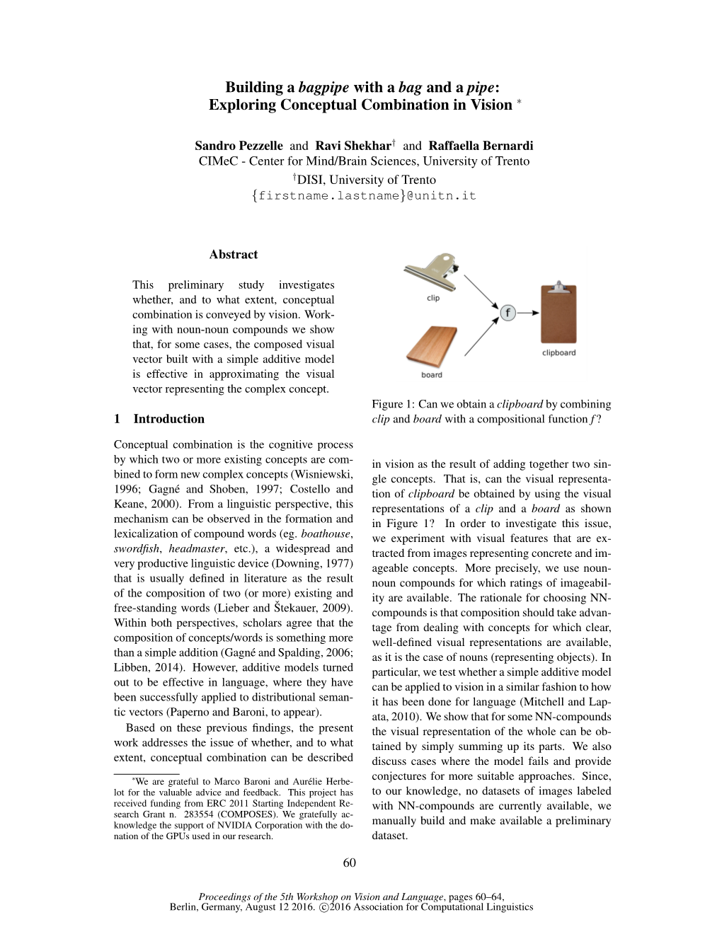 Exploring Conceptual Combination in Vision ∗