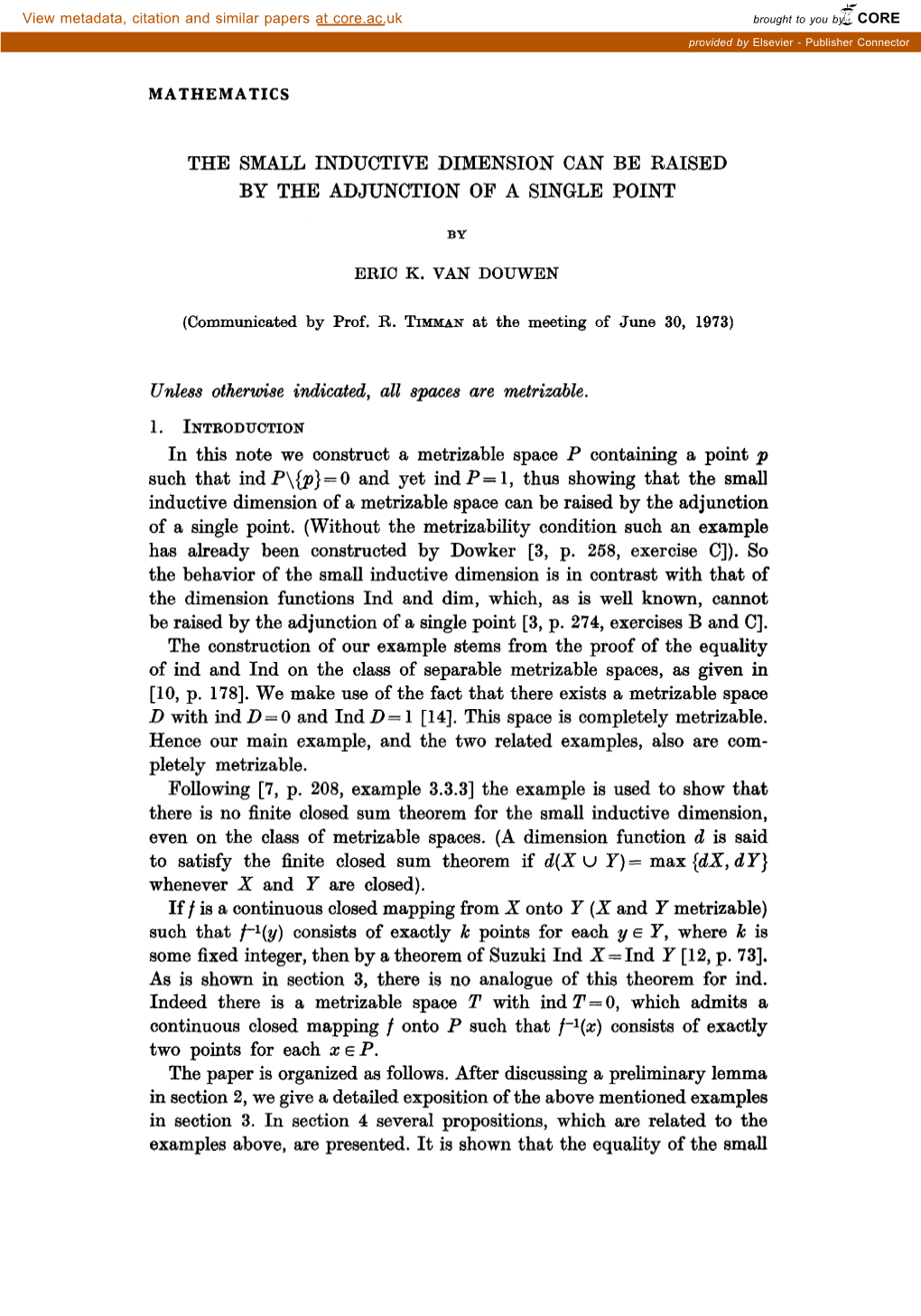 The Small Inductive Dimension Can Be Raised by the Adjunction of a Single Point