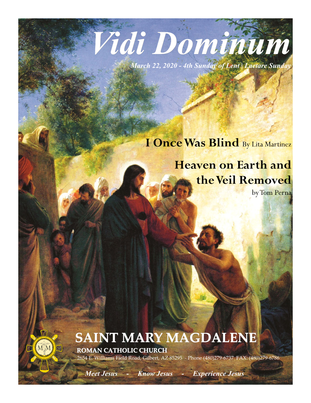 Vidi Dominum March 22, 2020 - 4Th Sunday of Lent | Laetare Sunday
