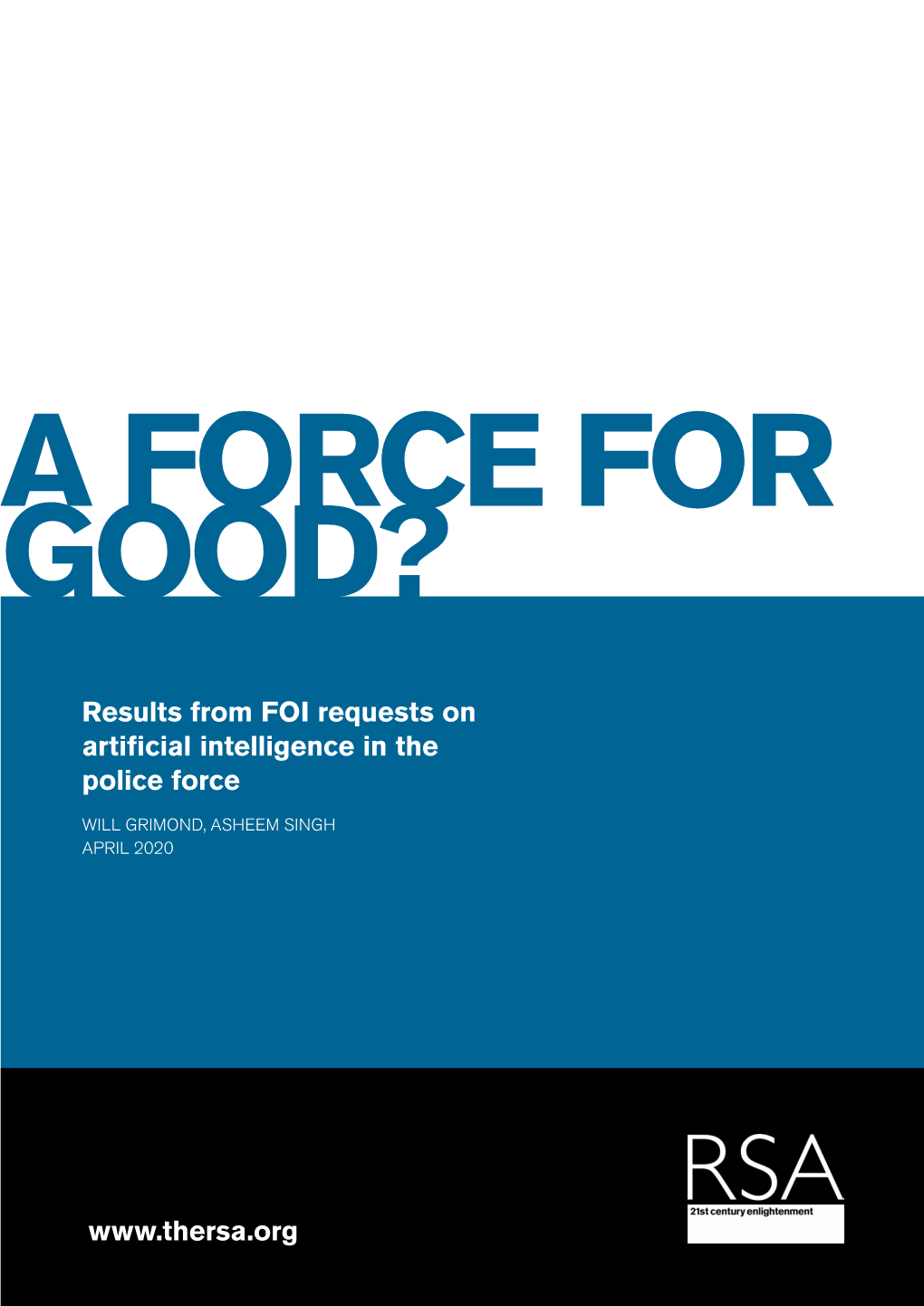Results from FOI Requests on Artificial Intelligence in the Police Force Www