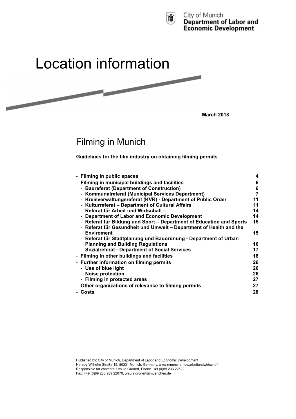 Location Information Standortinfostandortinfo